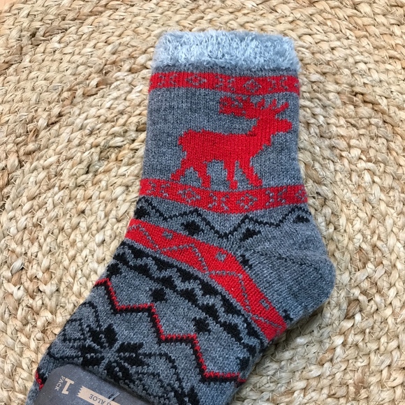 Field /& Stream Cozy Cabin Socks - Youth One Size Gray//Purple NWT